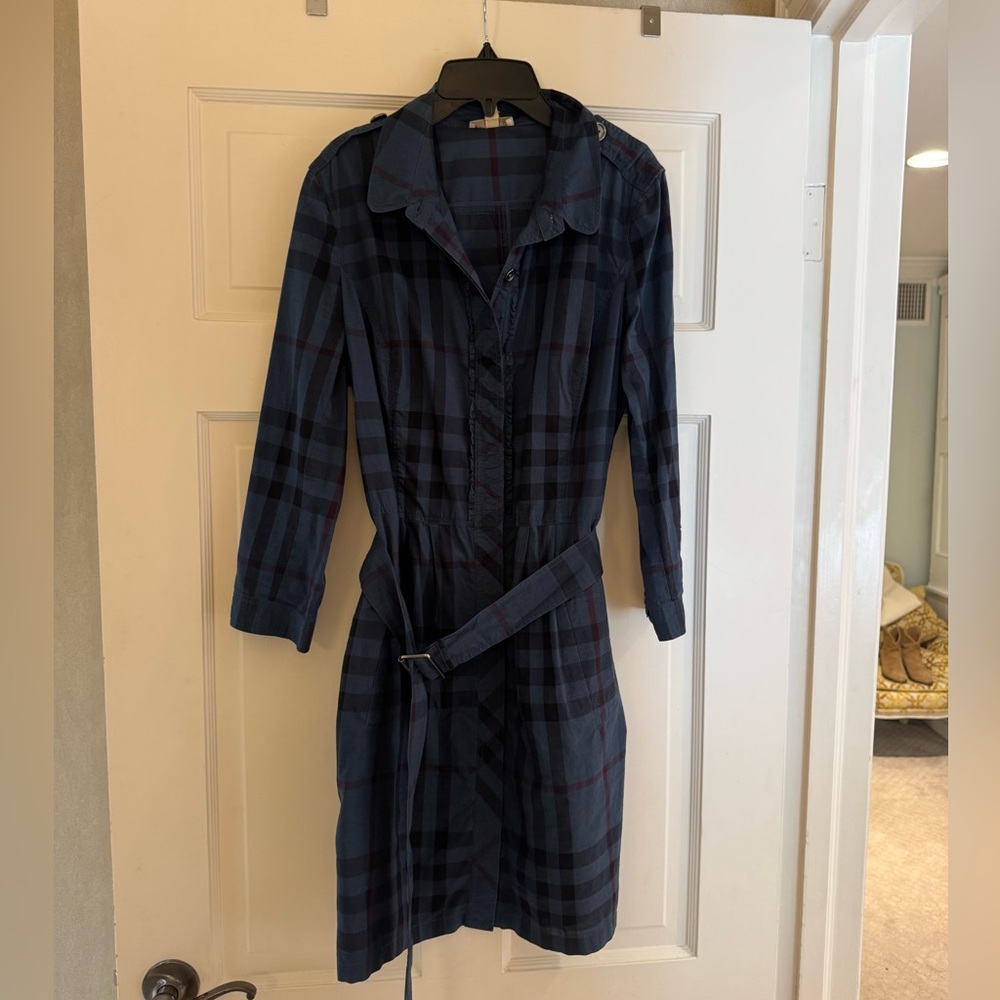 Burberry Brit blue plaid vintage dress